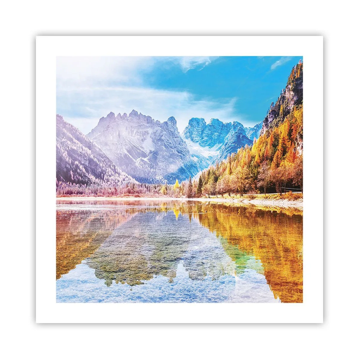 Plakat - A w górach już jesień - 50x50 cm