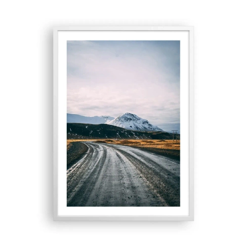 Plakat w białej ramie - W islandzkim klimacie - 50x70 cm