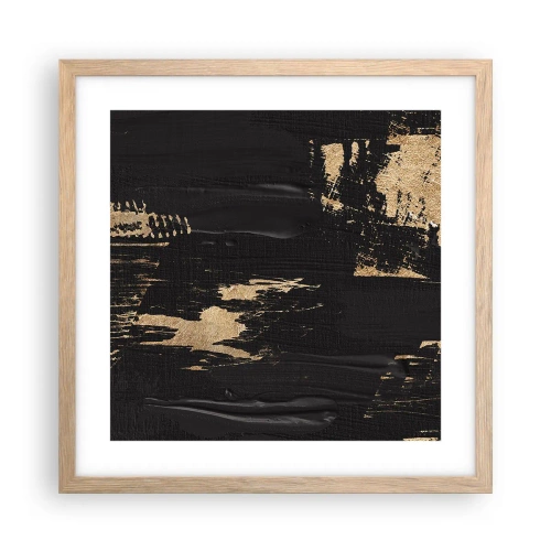 Plakat w ramie jasny dąb - Ślad dotyku - 40x40 cm
