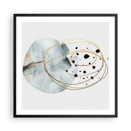 Plakat w czarnej ramie - W objęciach przestrzeni - 60x60 cm