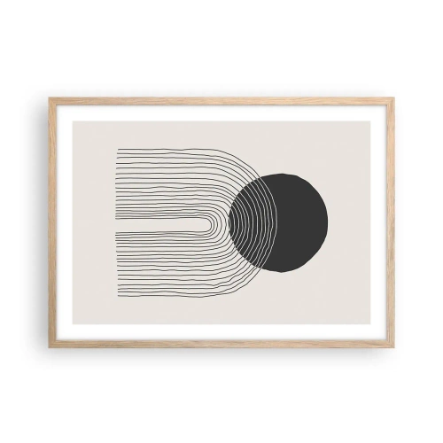 Plakat w ramie jasny dąb - Drżenie i pewność - 70x50 cm