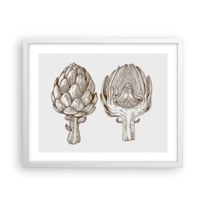 Plakat w białej ramie - Lekcja anatomii - 50x40 cm