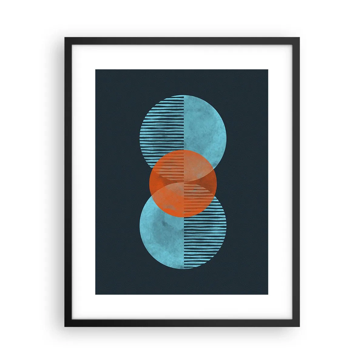 Plakat w czarnej ramie - Kompozycja symetryczna - 40x50 cm