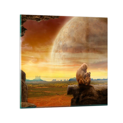 Obraz na szkle - Miłość wszędzie ta sama - 60x60 cm