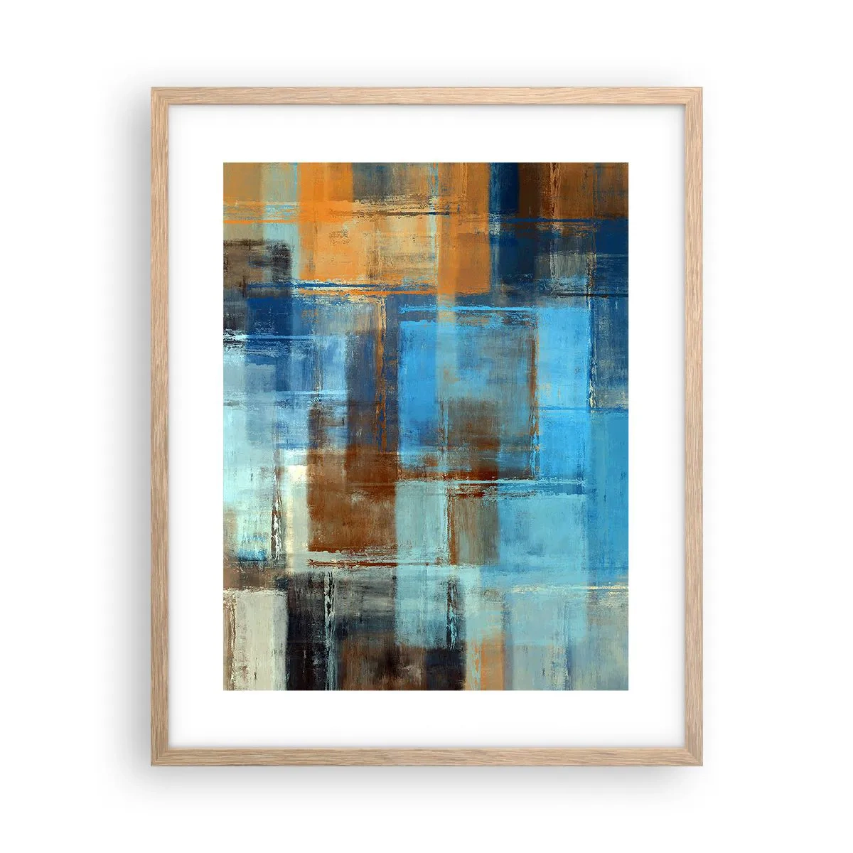 Plakat w ramie jasny dąb - Przez błękitną zasłonę - 40x50 cm