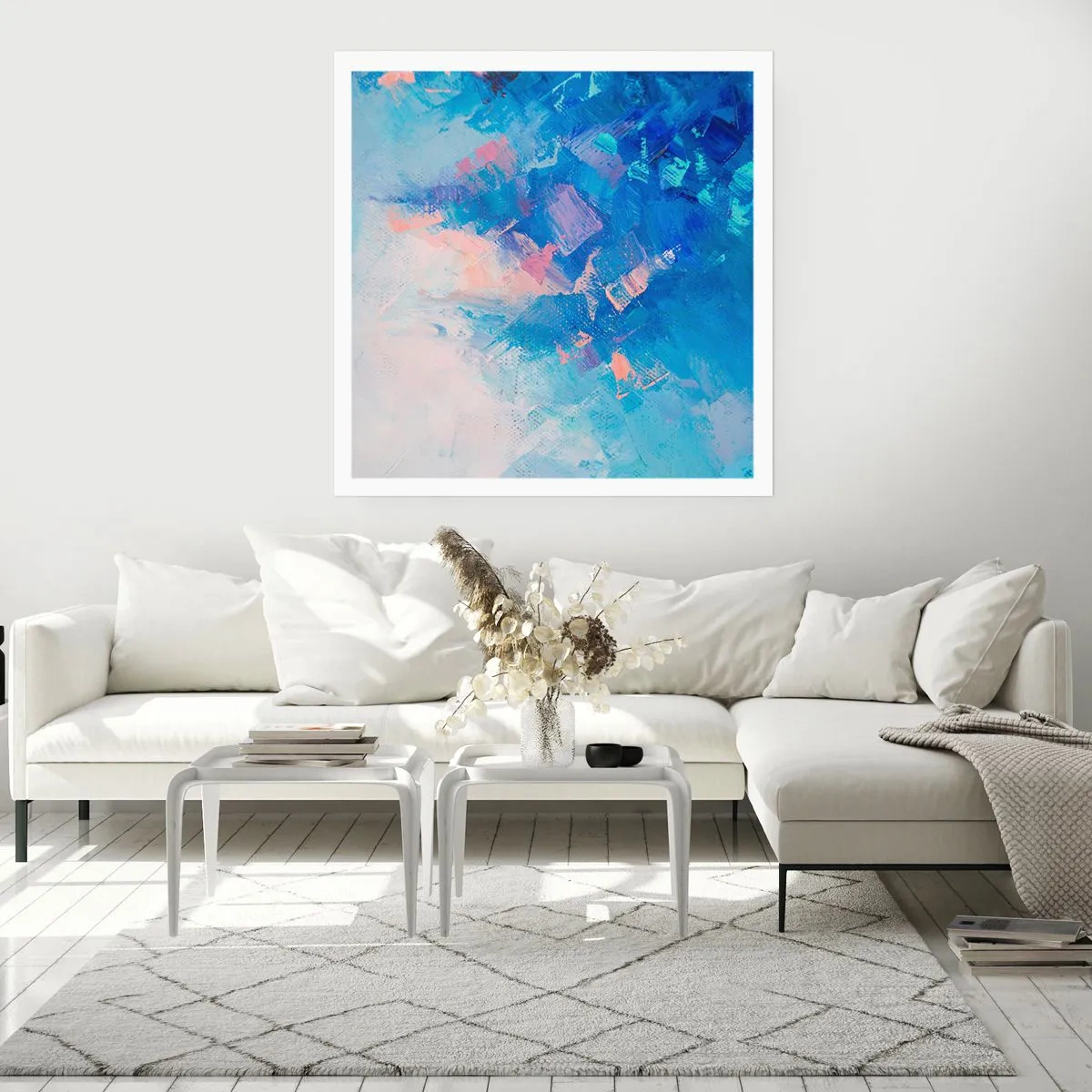 Plakat - Zimowa abstrakcja - 50x50 cm