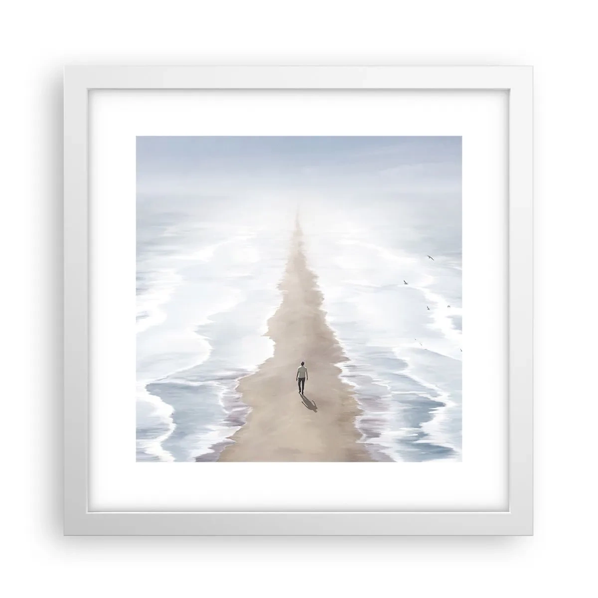 Plakat w białej ramie - Jasna przyszłość - 30x30 cm