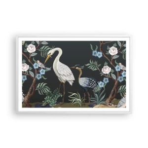Plakat w białej ramie - Ptasia parada - 91x61 cm