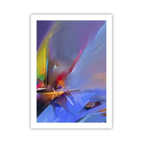 Plakat - Abstrakcyjna gra kolorów w dynamicznej kompozycji - 50x70cm - Śmigła jak ptak - Nowoczesna dekoracja ścienna do salonu, kuchni i sypialni ARTTOR