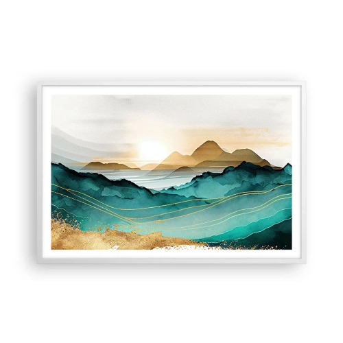 Plakat w białej ramie - Na granicy abstrakcji – pejzaż - 91x61 cm