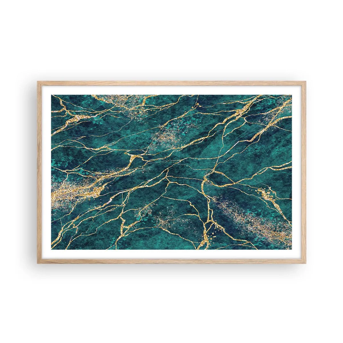 Plakat w ramie jasny dąb - Żyła złota - 91x61 cm