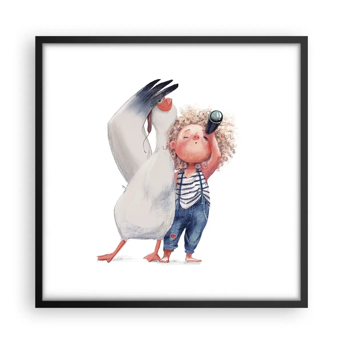 Plakat w czarnej ramie - Plan wielkiej podróży - 50x50 cm