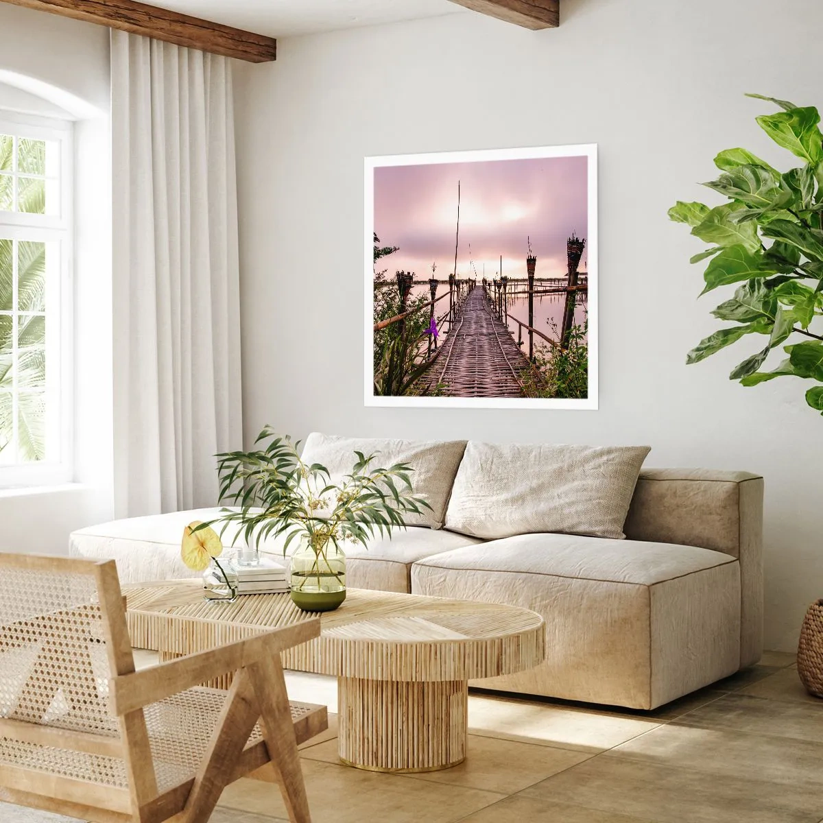 Plakat - Spokój i cisza Azji - 60x60 cm