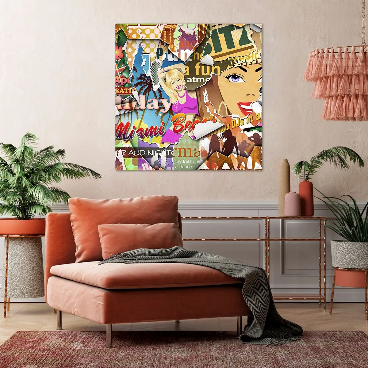 Obraz na płótnie - Wakacyjne retrospekcje - 70x70 cm