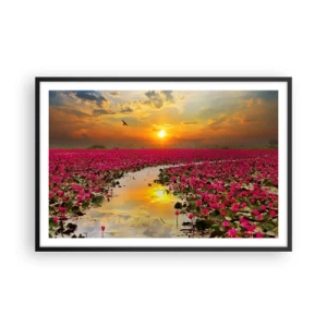 Plakat w czarnej ramie - Tajemne życie jeziora - 91x61 cm