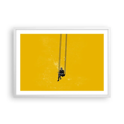 Plakat w białej ramie - Dzień jak co dzień - 70x50 cm