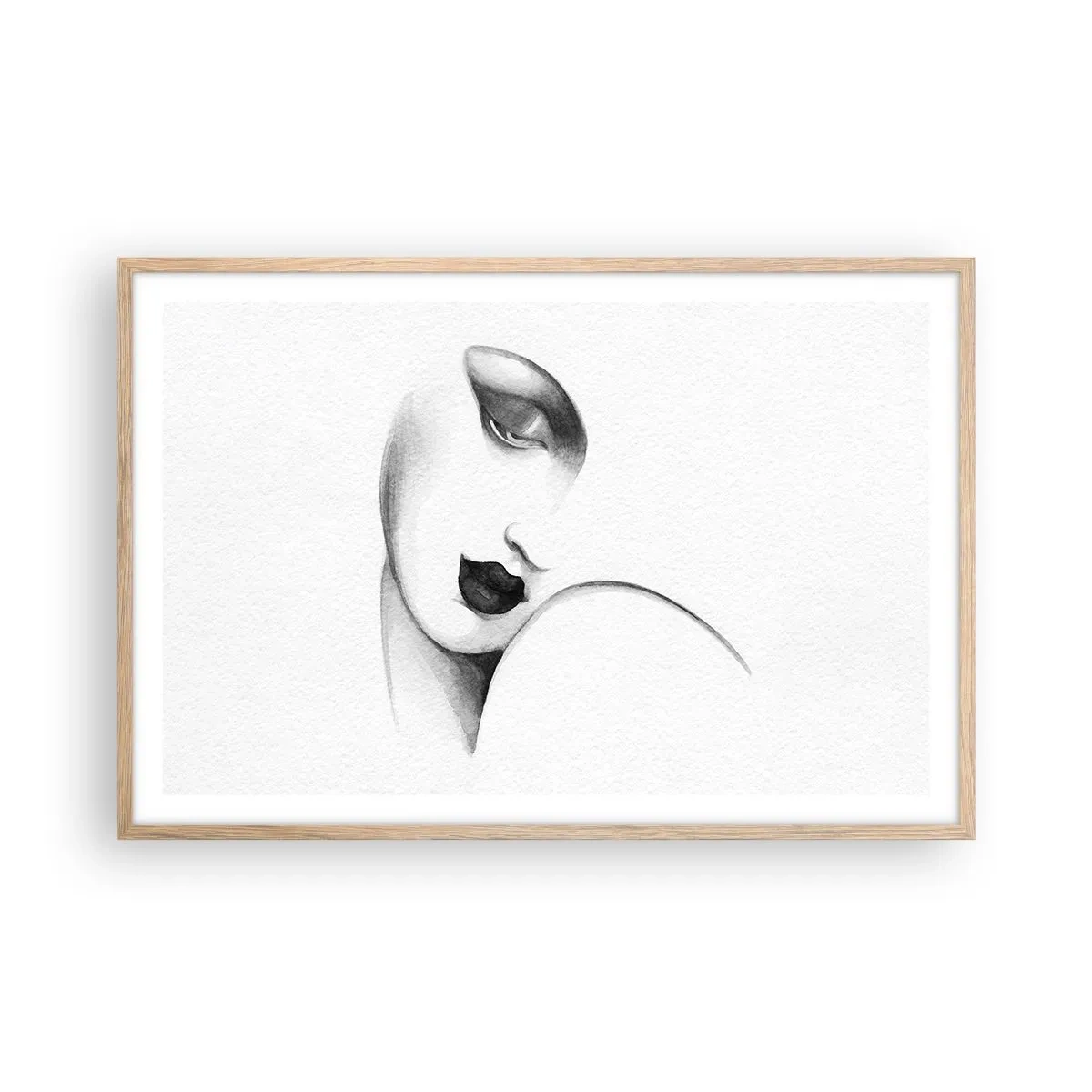 Plakat w ramie jasny dąb - W stylu Łempickiej - 91x61 cm