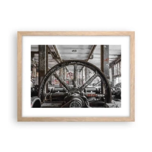 Plakat w ramie jasny dąb - Sekretne życie fabryki - 40x30 cm