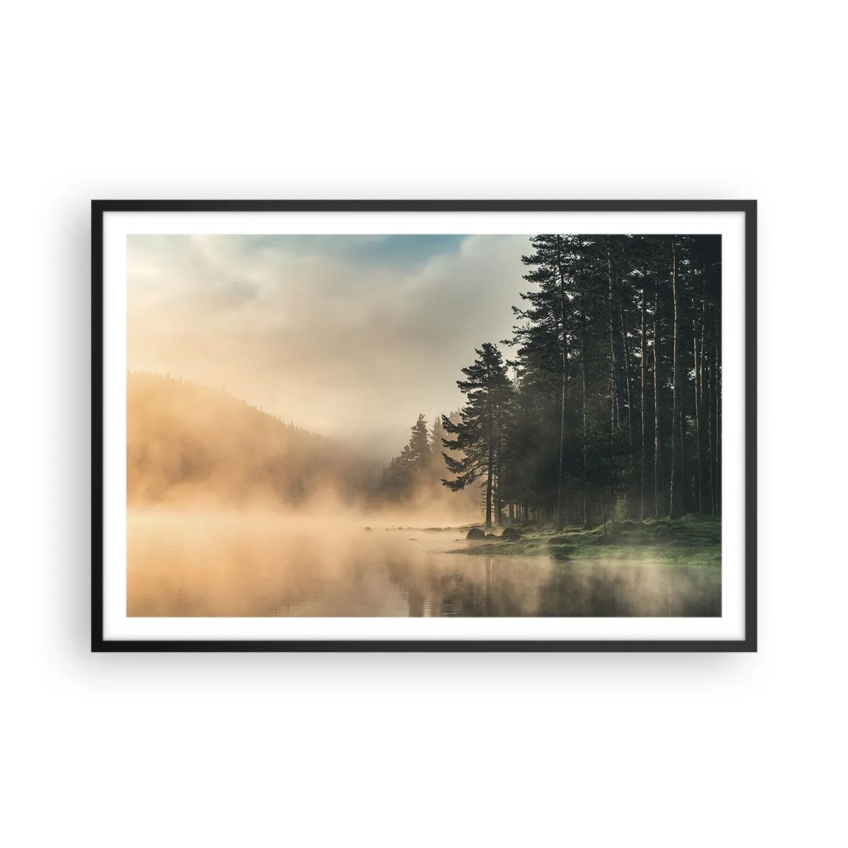 Plakat w czarnej ramie - Narodziny dnia - 91x61 cm