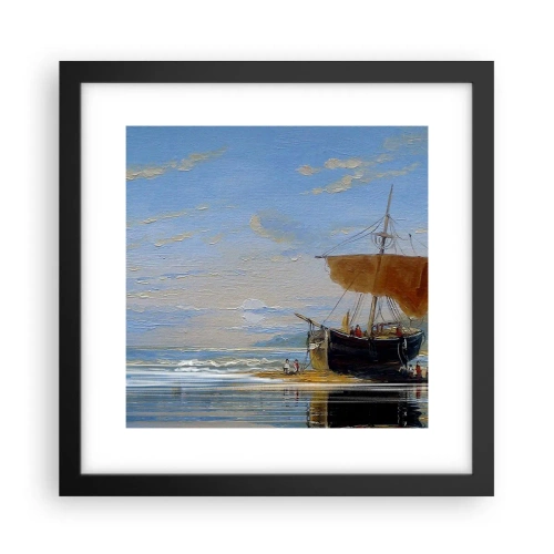 Plakat w czarnej ramie - Woda, ziemia, powietrze - 30x30 cm