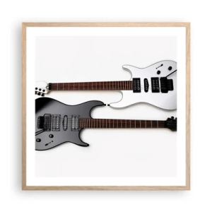 Plakat w ramie jasny dąb - Harmonia kształtów - 60x60 cm