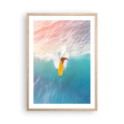 Plakat w ramie jasny dąb - Oceaniczny jeździec - 50x70 cm