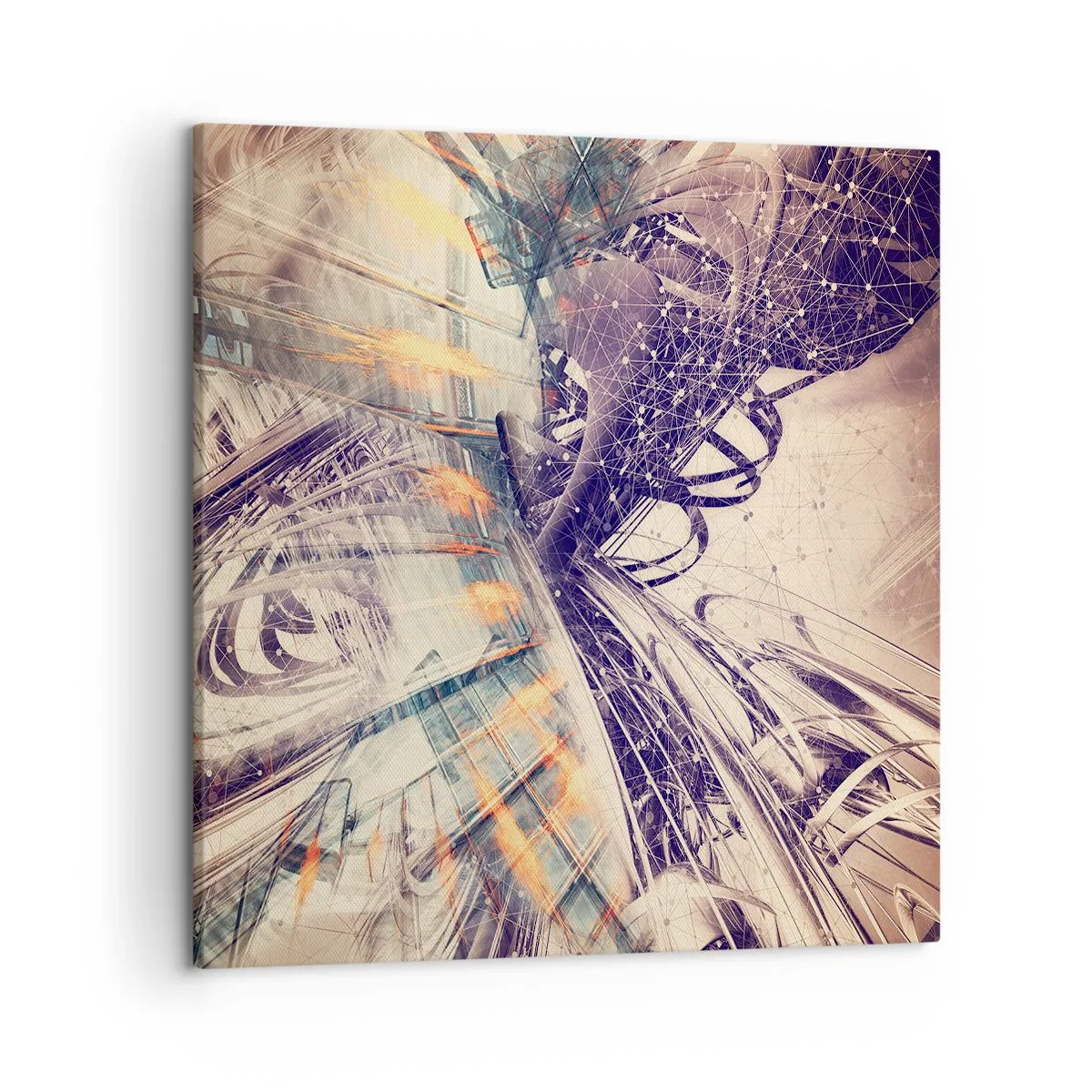 Obraz na płótnie - W wielkim pędzie - 50x50 cm