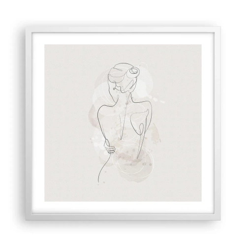 Plakat w białej ramie - Jak czuły instrument - 50x50 cm