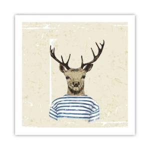 Plakat - Bo lubię koszulki w paski! - 60x60 cm