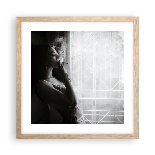 Plakat w ramie jasny dąb - Zmysłowa chwila - 40x40 cm