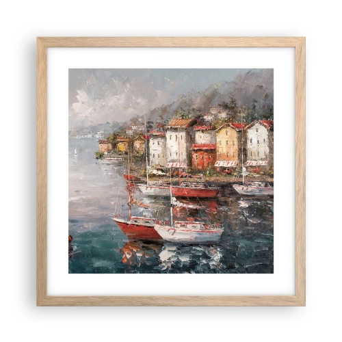 Plakat w ramie jasny dąb - Romantyczna przystań - 40x40 cm