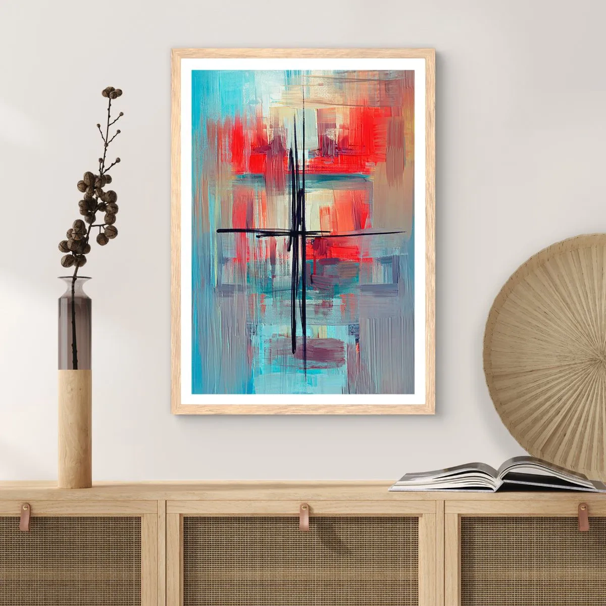 Plakat w ramie jasny dąb - Pejzaż w nieznanym wymiarze - 70x100 cm