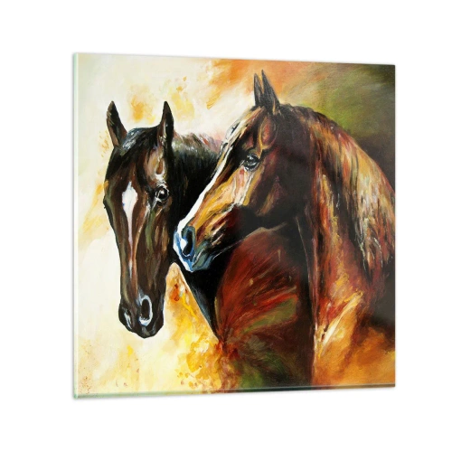 Obraz na szkle - Dwa razy więcej wdzięku - 50x50 cm