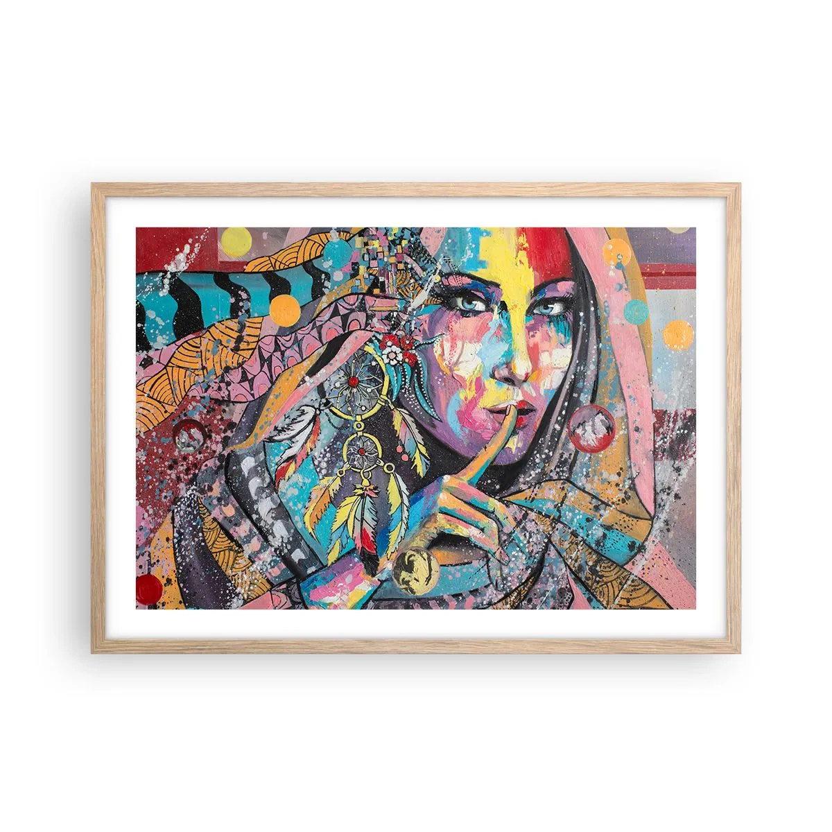 Plakat w ramie jasny dąb - Milcz, aż zrozumiesz - 70x50 cm