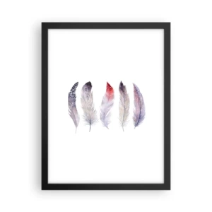 Plakat w czarnej ramie - Delikatne jak różnobarwna mgła - 30x40 cm