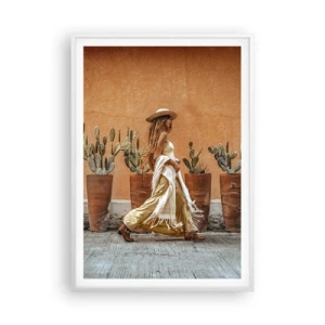 Plakat w białej ramie - W stylu hippie - 70x100 cm