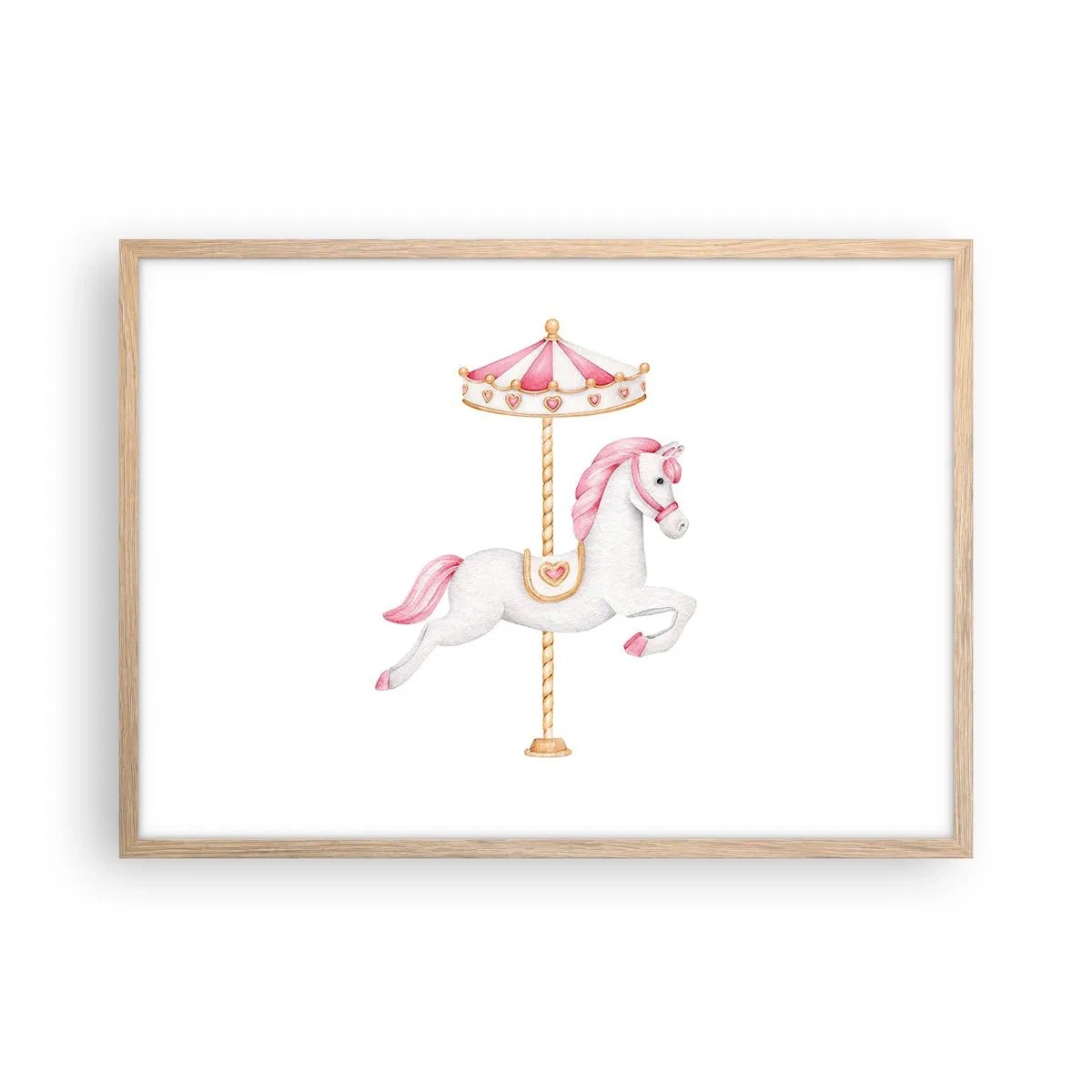 Plakat w ramie jasny dąb - Ruszył z kopyta - 70x50 cm