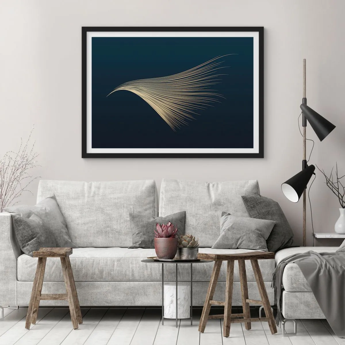 Plakat w czarnej ramie - Jak anioła włos - 50x40 cm