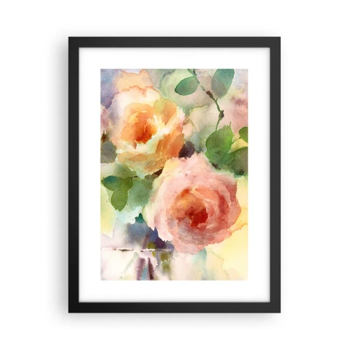 Plakat w czarnej ramie - Delikatne jak akwarela - 30x40 cm