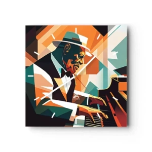 Zegar ścienny - Cały ten jazz - 40x40 cm
