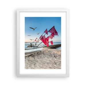 Plakat w białej ramie - Zasłużony odpoczynek - 30x40 cm