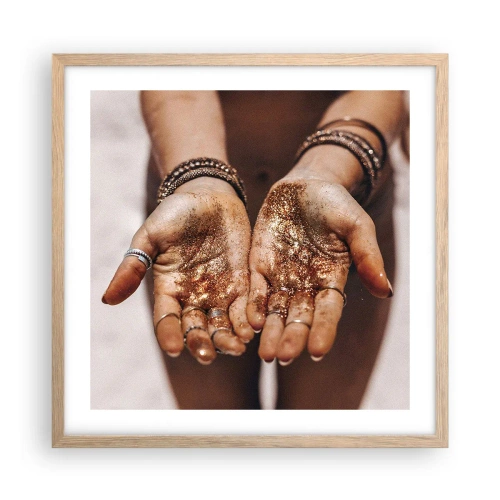 Plakat w ramie jasny dąb - Dar dla ciebie - 50x50 cm