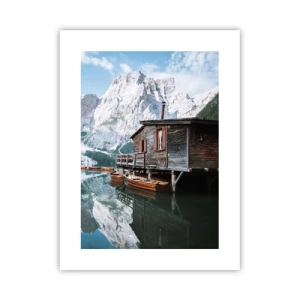 Plakat - Krystaliczny, górski poranek - 30x40 cm