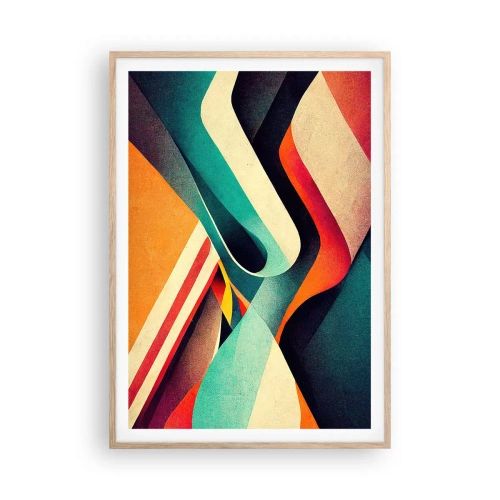 Plakat w ramie jasny dąb - Kompozycja intensywna - 70x100 cm