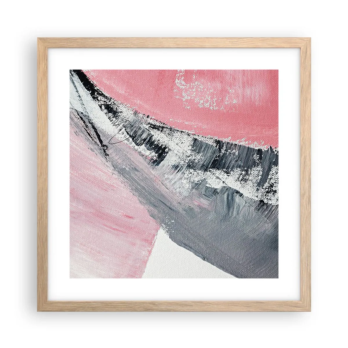 Plakat w ramie jasny dąb - Kompozycja dopasowana - 40x40 cm