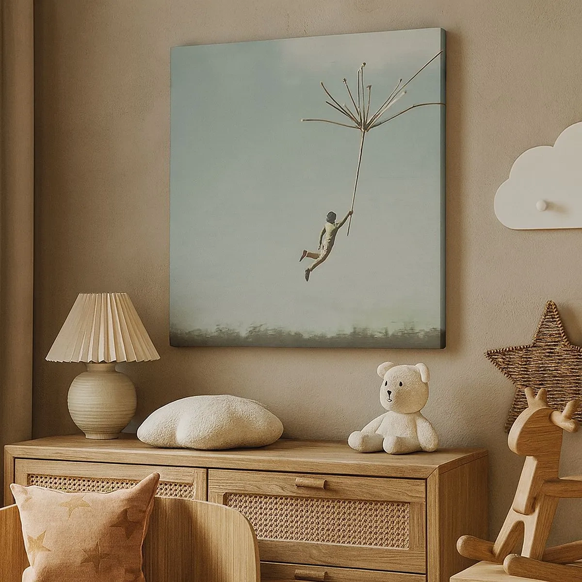 Obraz na płótnie - Latawce, dmuchawce, wiatr - 30x30 cm