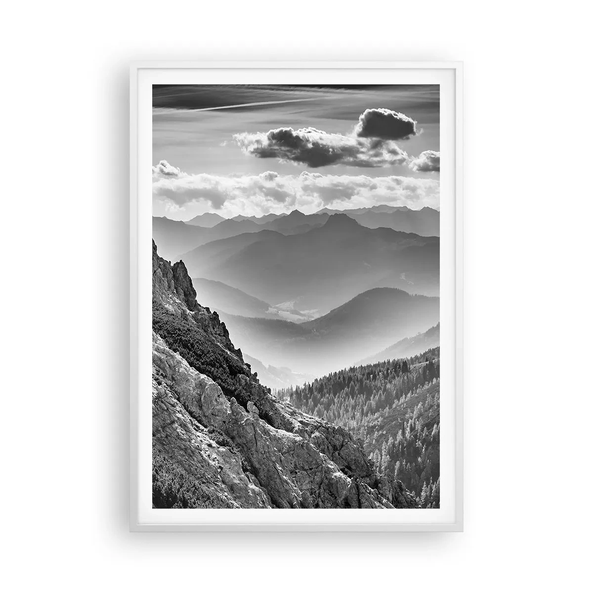 Plakat w białej ramie - Aż po horyzont - 70x100 cm