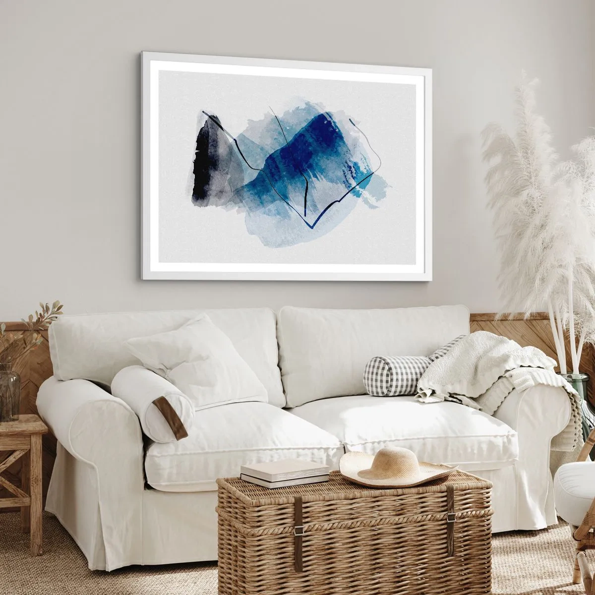 Plakat w białej ramie - Lodowa góra - 40x30 cm