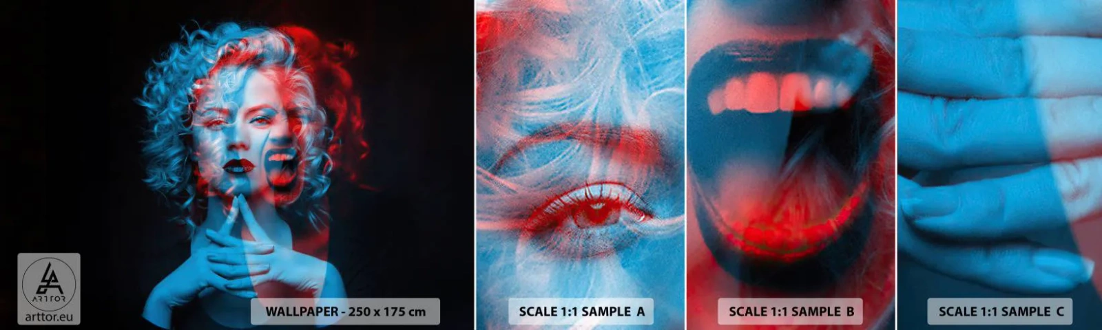 Fototapeta Próbka Samoprzylepna Deluxe Sticker - Alter ego - Abstrakcja, Kobieta, Twarz Kobiety - 100x30 cm