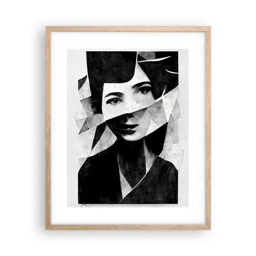 Plakat w ramie jasny dąb - Naprawdę jaka jesteś… - 40x50 cm